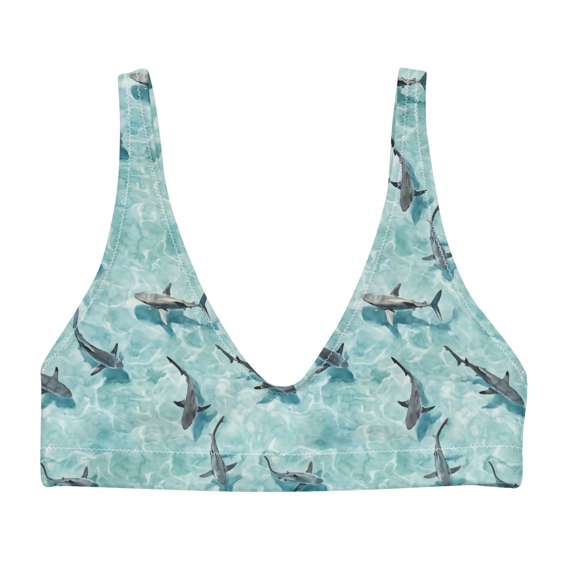 Blacktip Shark Drift Eco Bikini Top - 
