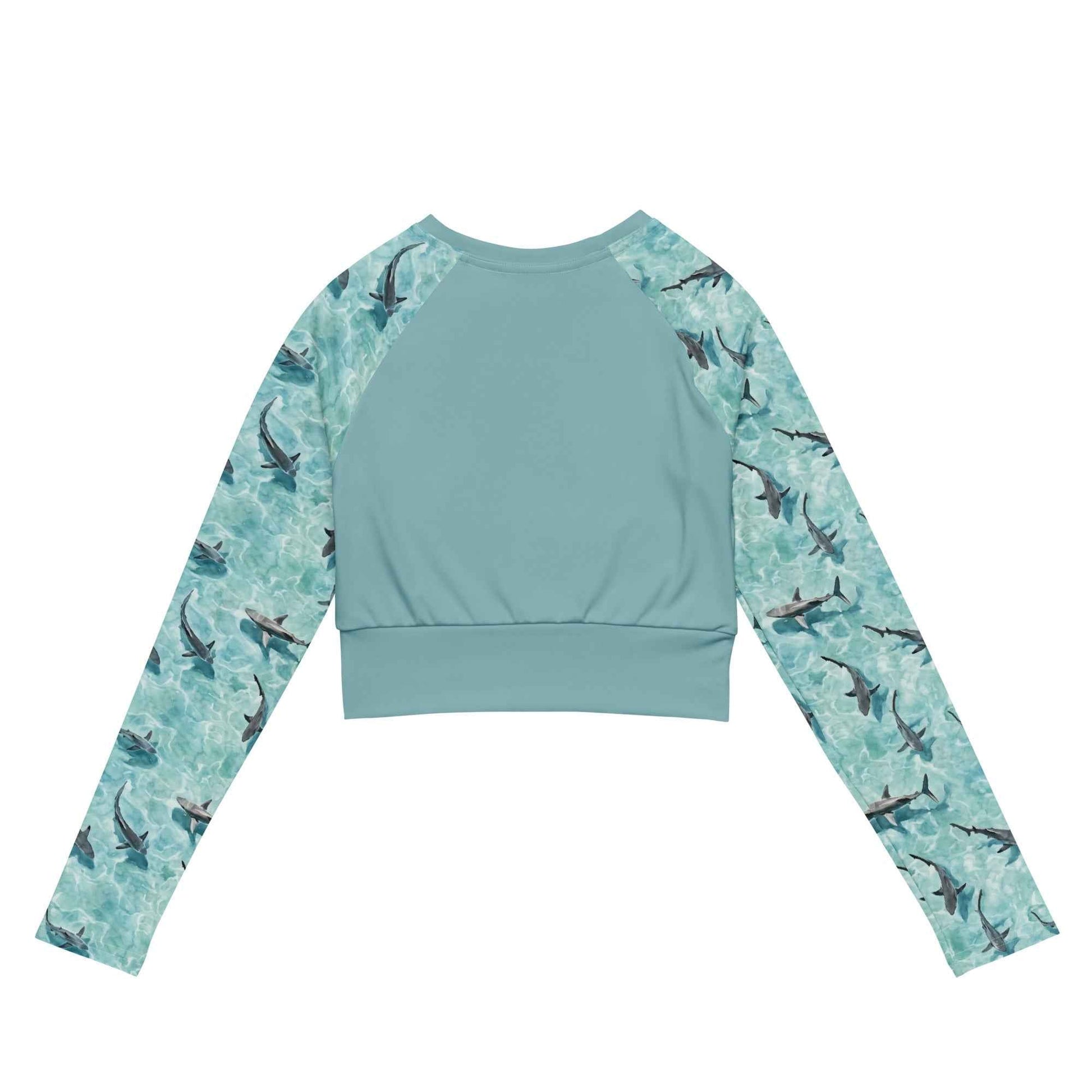 Blacktip Shark Drift Eco Cropped Rash Guard Solid - 