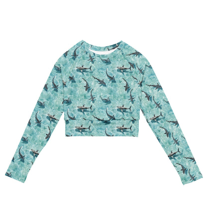 Blacktip Shark Drift Eco Cropped Rash Guard - 