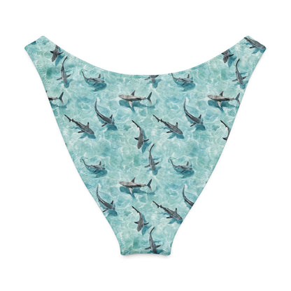Blacktip Shark Drift Eco High-Leg Cheeky Bikini Bottom - 