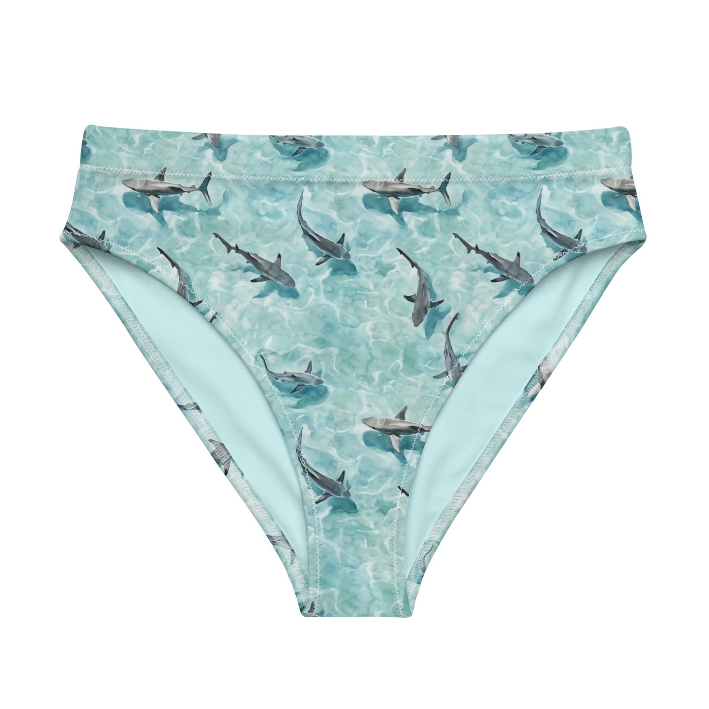 Blacktip Shark Drift Eco High-Waisted Bikini Bottom - 