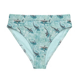 Blacktip Shark Drift Eco High-Waisted Bikini Bottom -  - ["shark","shark watch","swim","Wildlife","women"]