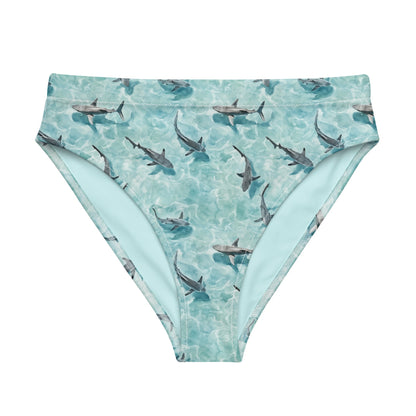 Blacktip Shark Drift Eco High-Waisted Bikini Bottom - 