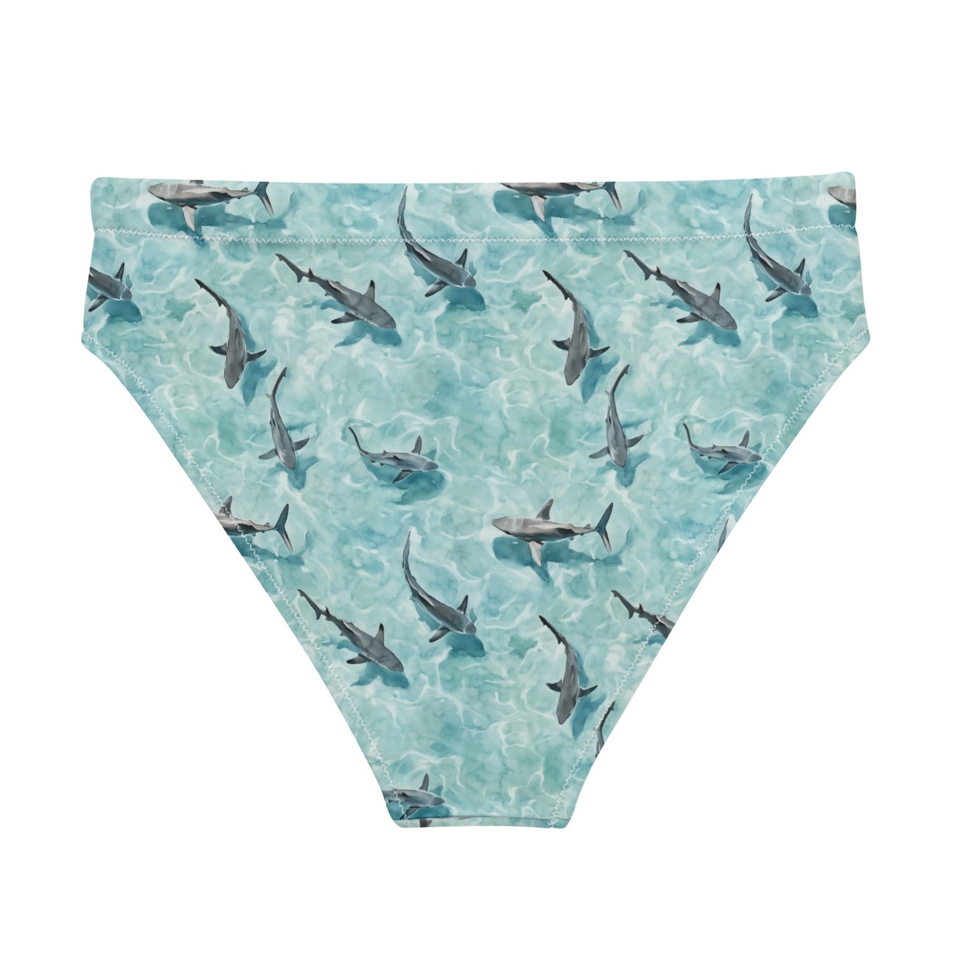 Blacktip Shark Drift Eco High-Waisted Bikini Bottom - 