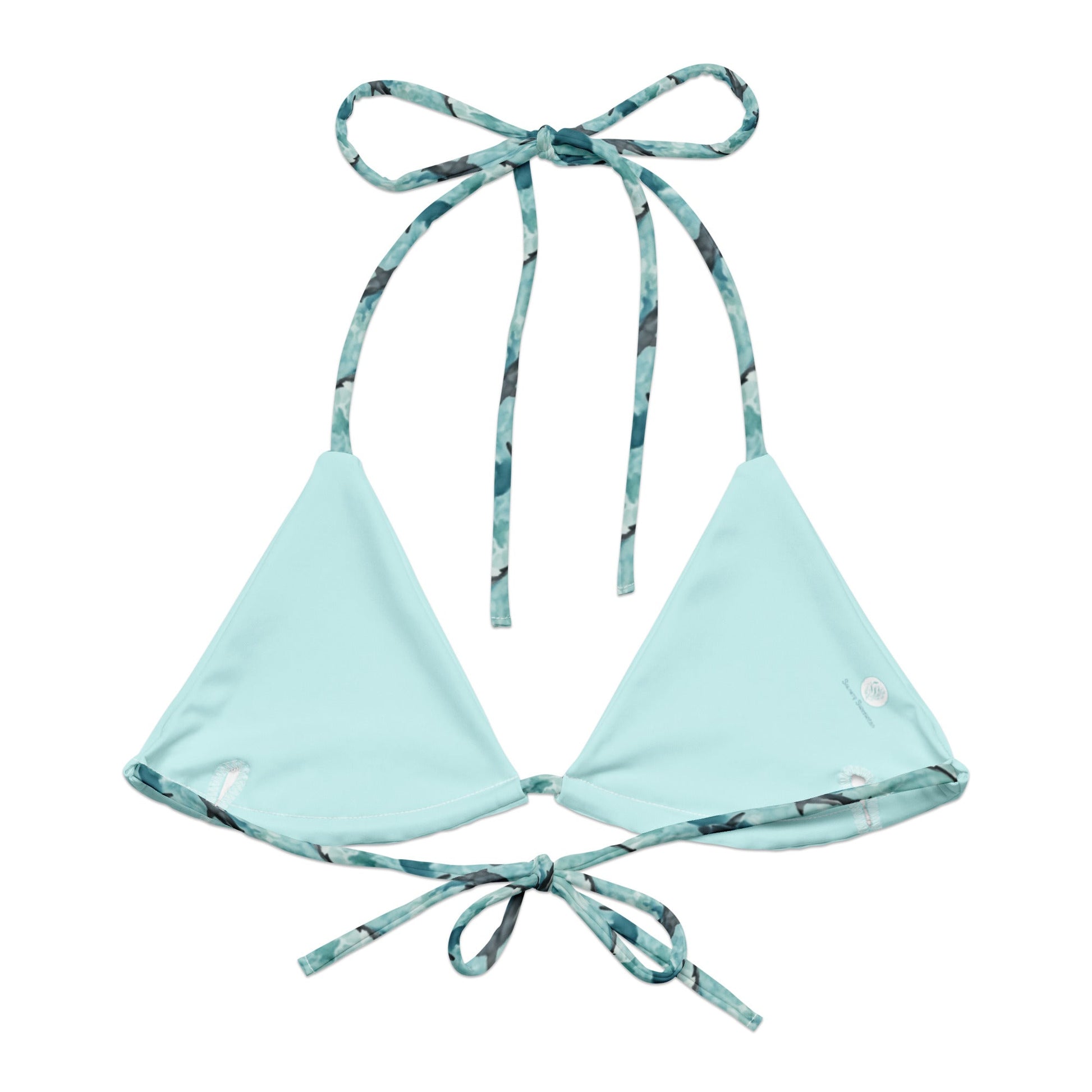 Blacktip Shark Drift Eco String Bikini Top - 