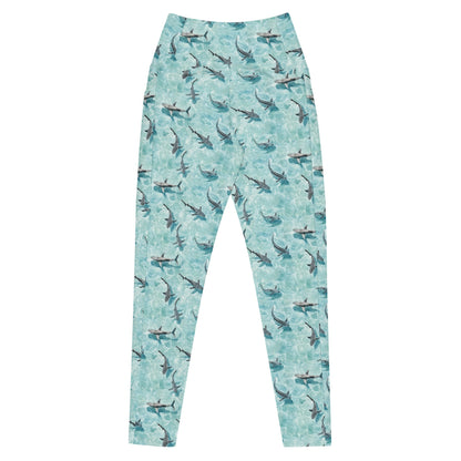 Blacktip Shark Drift Eco Swim Leggings With Pockets - 
