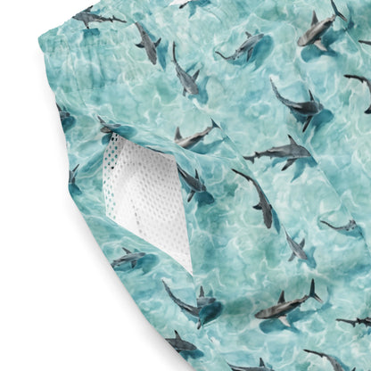 Blacktip Shark Drift Men's Eco Swim Trunks - 