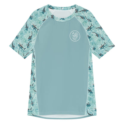 Blacktip Shark Drift Men’s Short Sleeve Swim Shirt - 