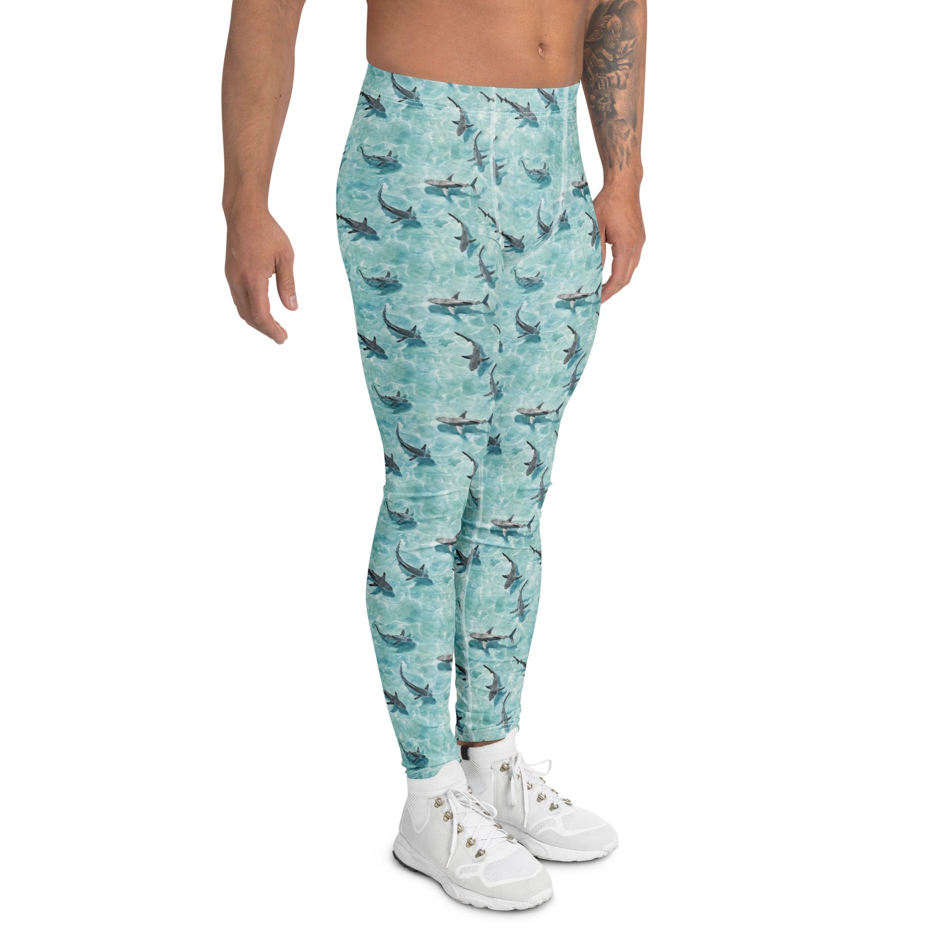 Blacktip Shark Drift Men's Swim Leggings - 