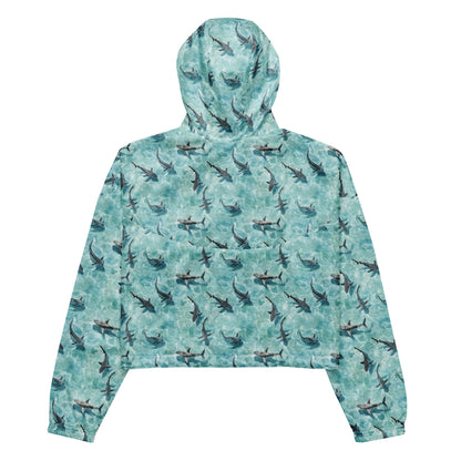 Blacktip Shark Drift Women’s Cropped Windbreaker - 