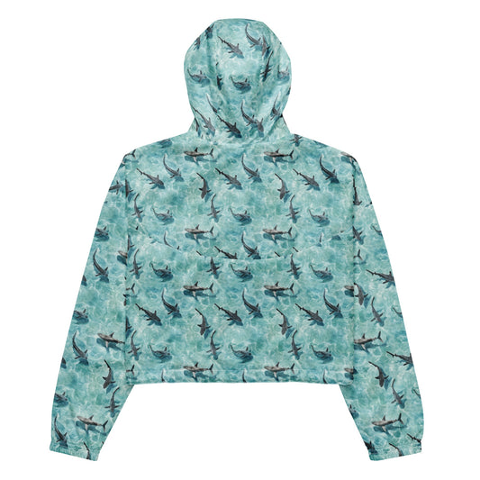 Blacktip Shark Drift Women’s Cropped Windbreaker - 