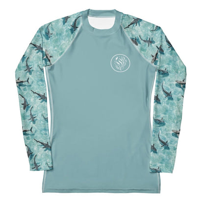 Blacktip Shark Drift Women's Rash Guard Solid - 