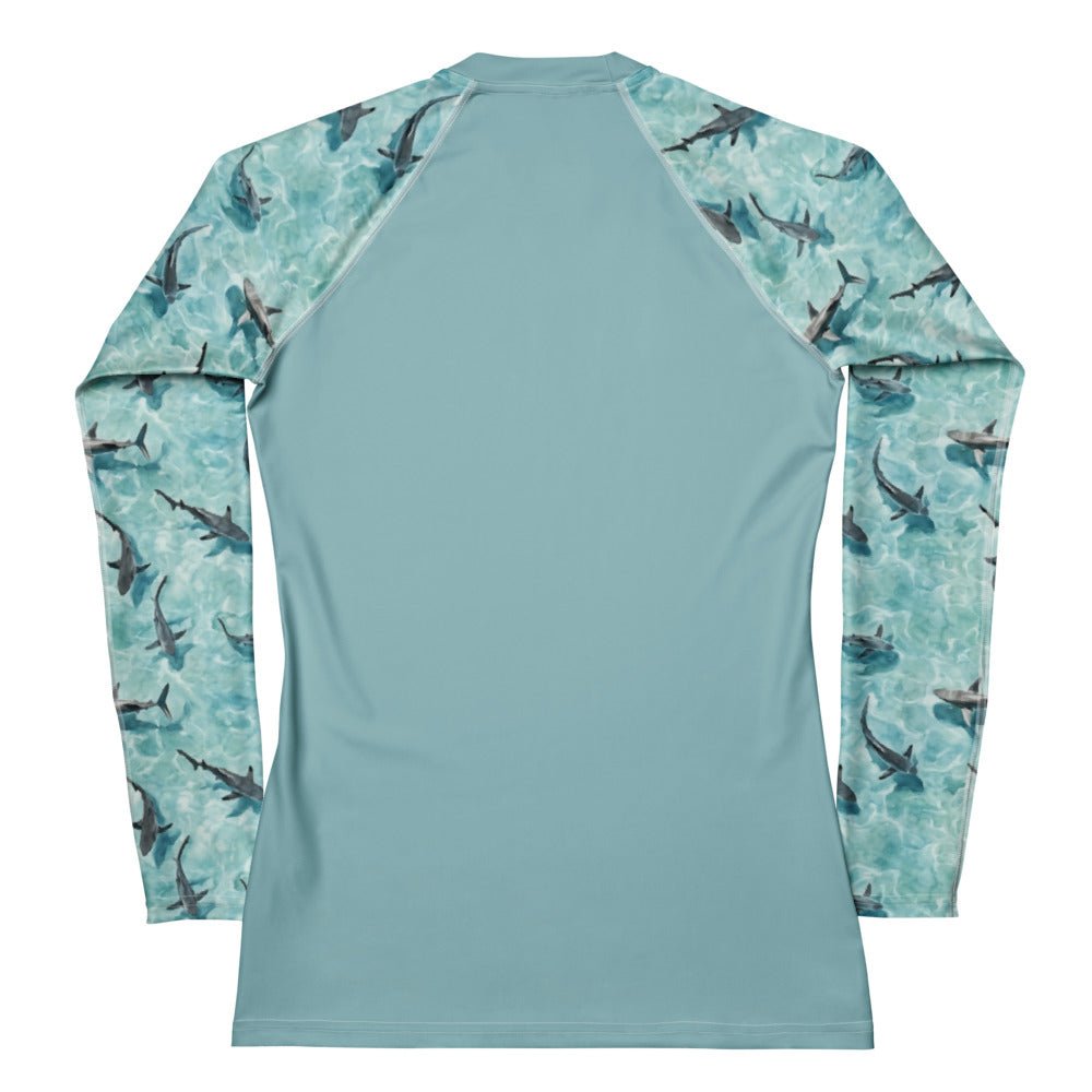 Blacktip Shark Drift Women's Rash Guard Solid - 