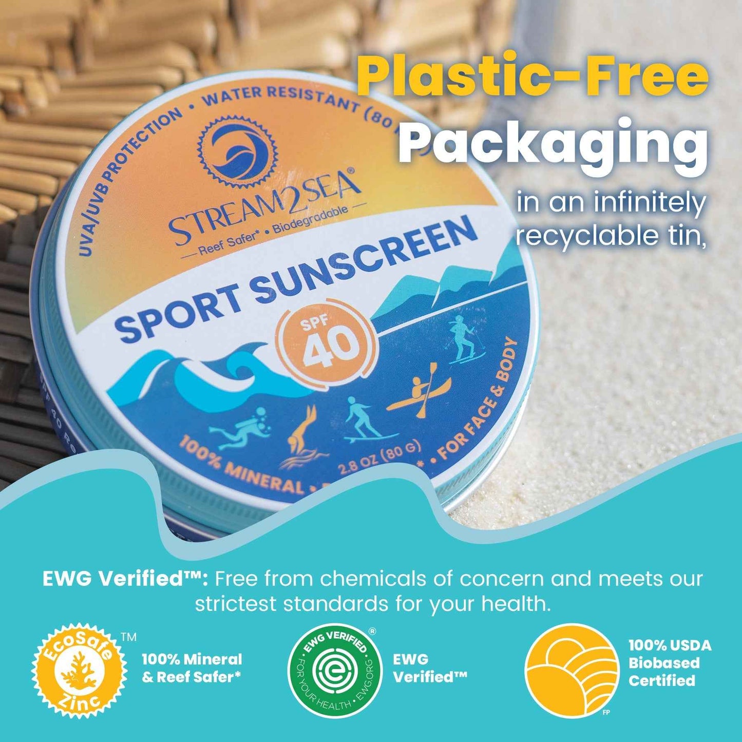 SPF 40 Sport Sunscreen Zinc Balm - 