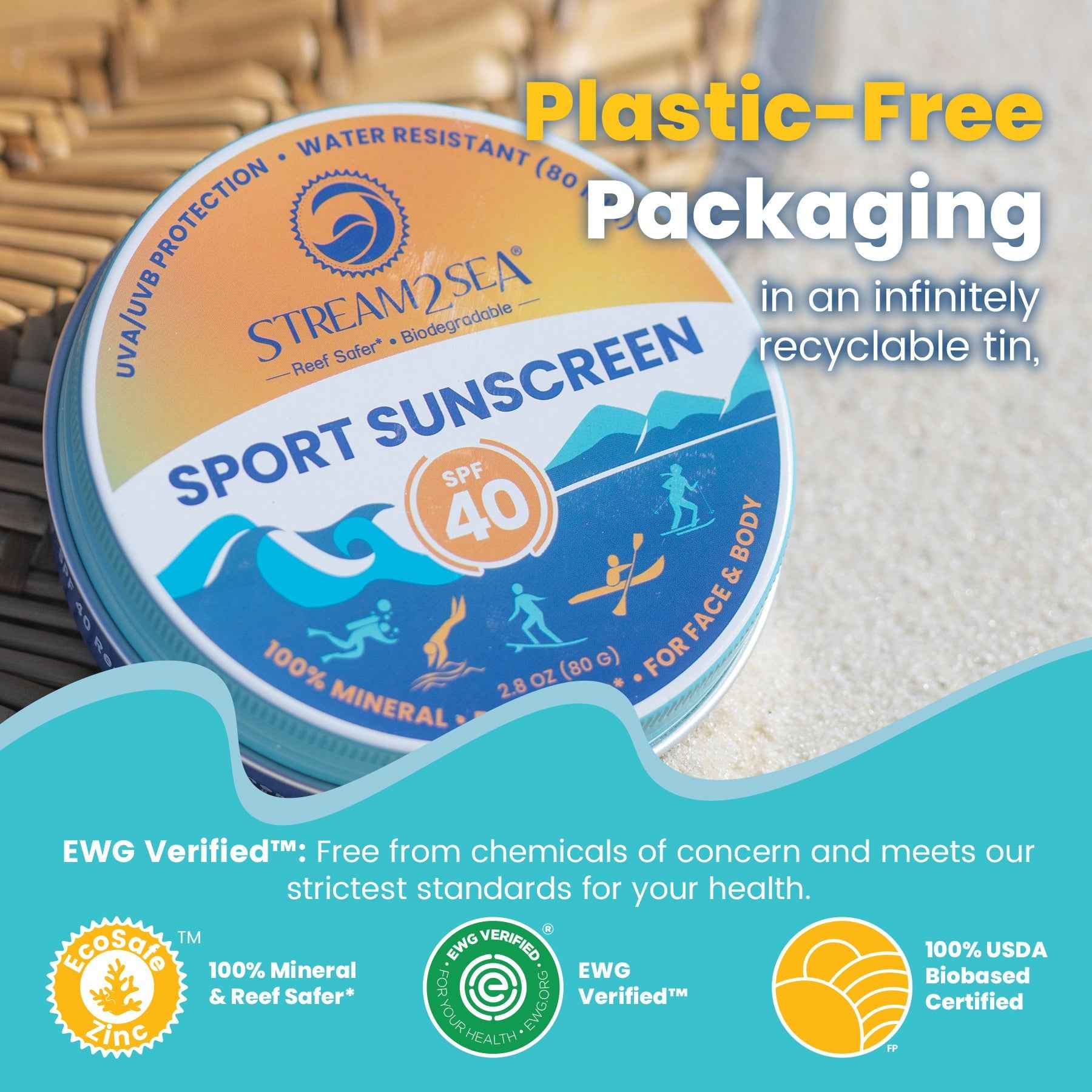 SPF 40 Sport Sunscreen Zinc Balm - 