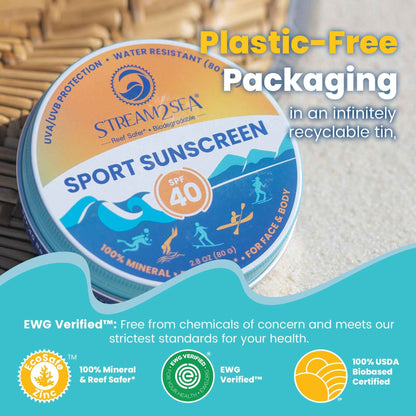 SPF 40 Sport Sunscreen Zinc Balm - 