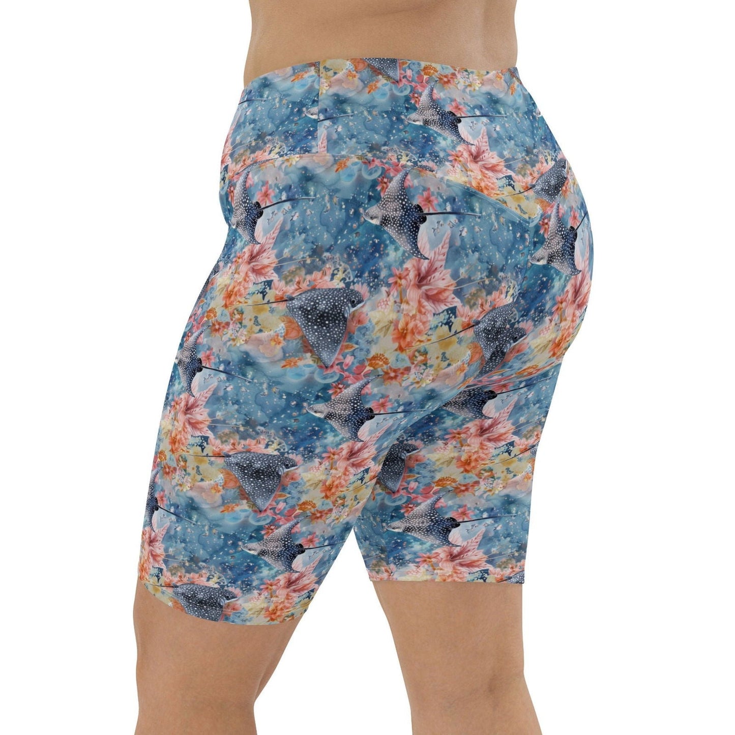 Spotted Eagle Ray 8" Inch Dive Shorts - 