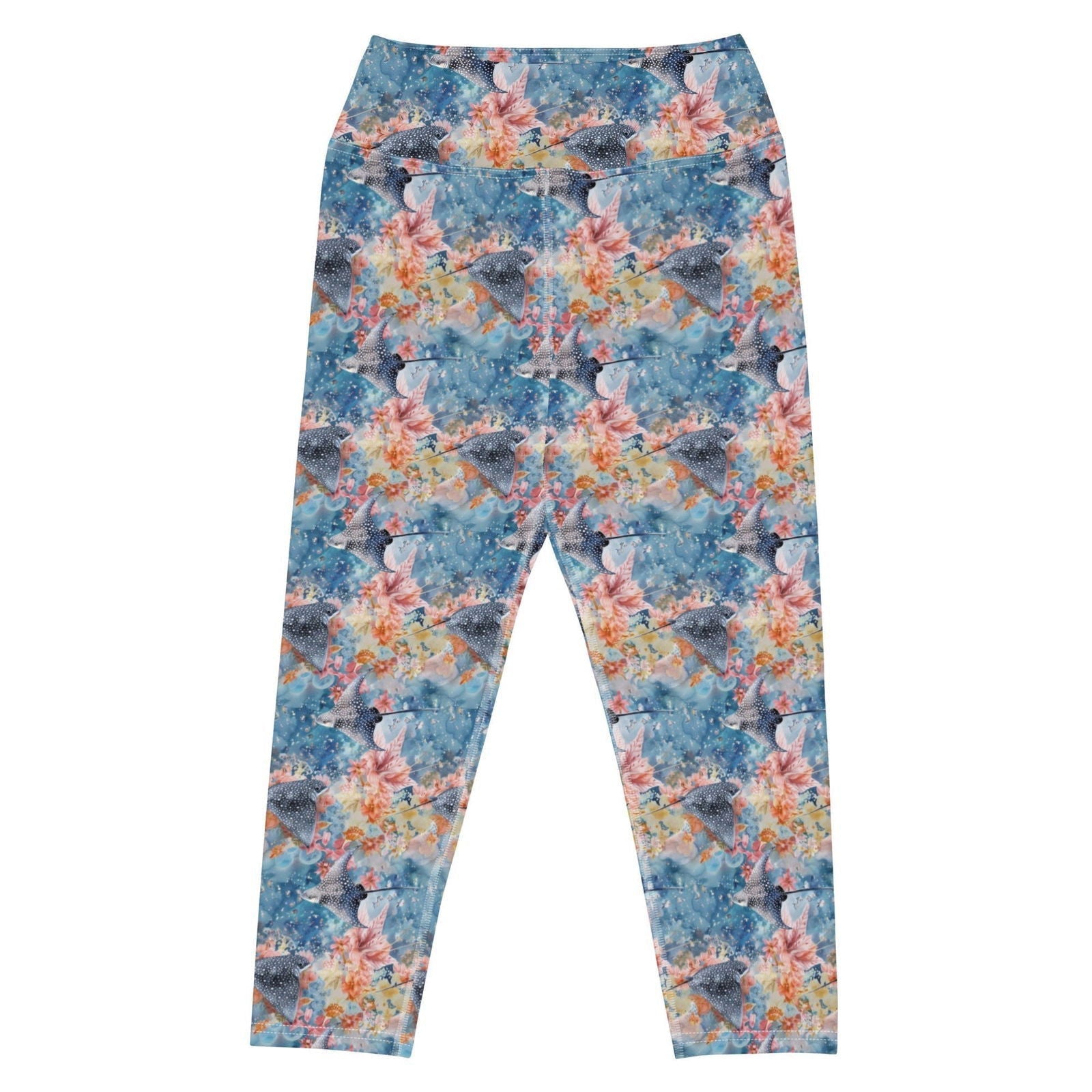 Spotted Eagle Ray Capri Swim Leggings - 