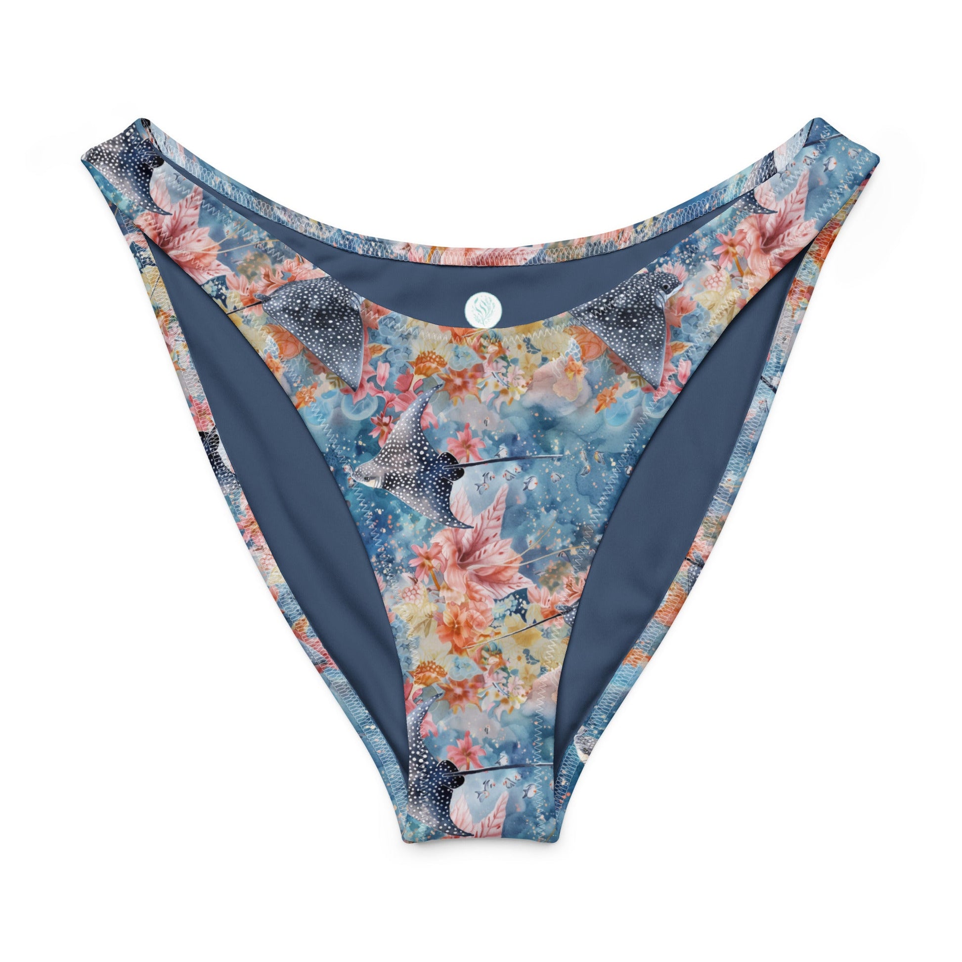Spotted Eagle Ray Eco High-Leg Cheeky Bikini Bottom - 