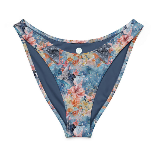 Spotted Eagle Ray Eco High-Leg Cheeky Bikini Bottom - 