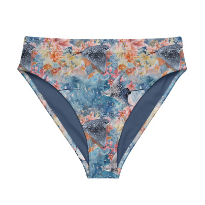 Spotted Eagle Ray Eco High-Waisted Bikini Bottom - 