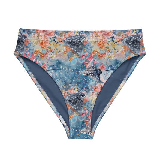 Spotted Eagle Ray Eco High-Waisted Bikini Bottom - 