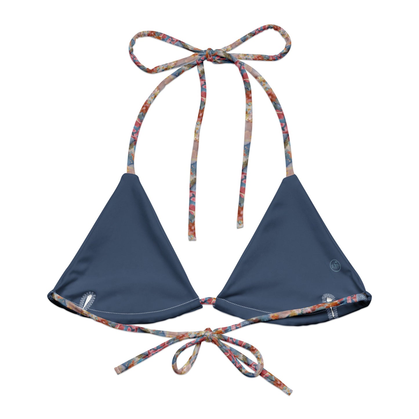 Spotted Eagle Ray Eco String Bikini Top - 