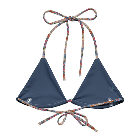 Spotted Eagle Ray Eco String Bikini Top - 
