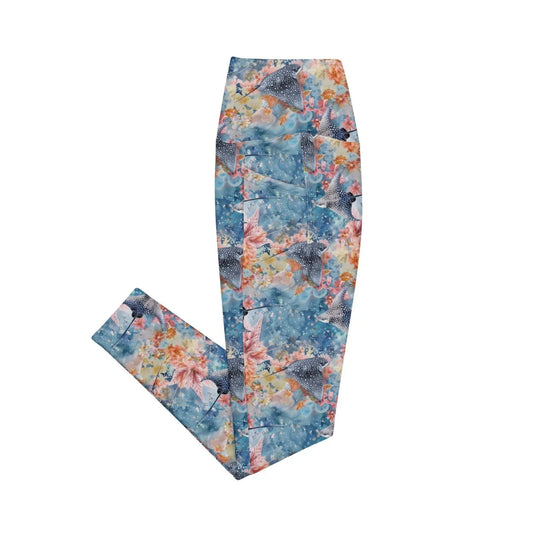 Spotted Eagle Ray Eco Swim Leggings With Pockets - 
