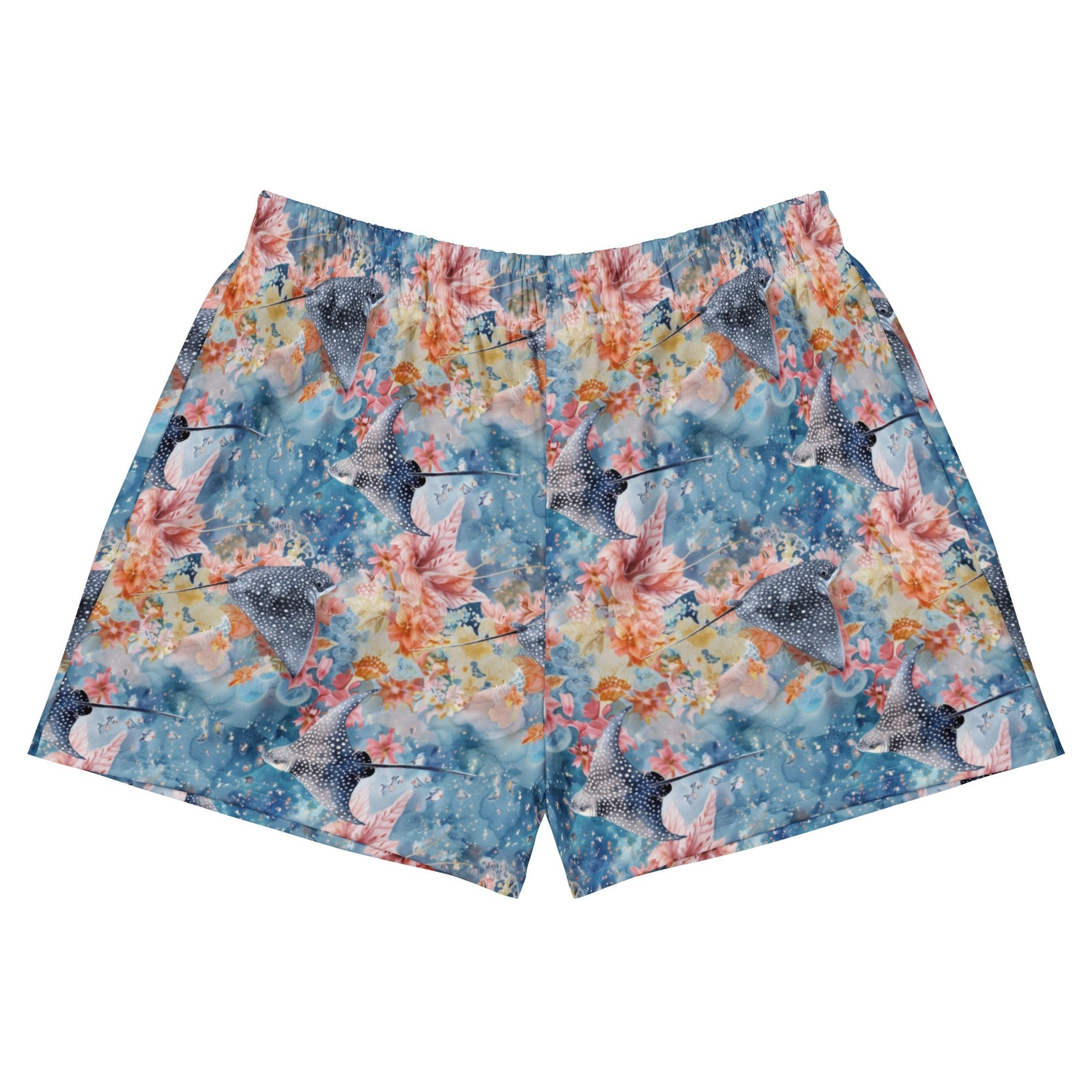 Whale Shark Dream Eco Swim Shorts -  - ["coral","Short","swim","whale shark","Whale Shark Dream","women"]