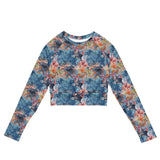 Spotted Eagle Ray Eco Cropped Rash Guard -  - ["rash guard","ray","Spotted Eagle Ray","Wildlife","women"]