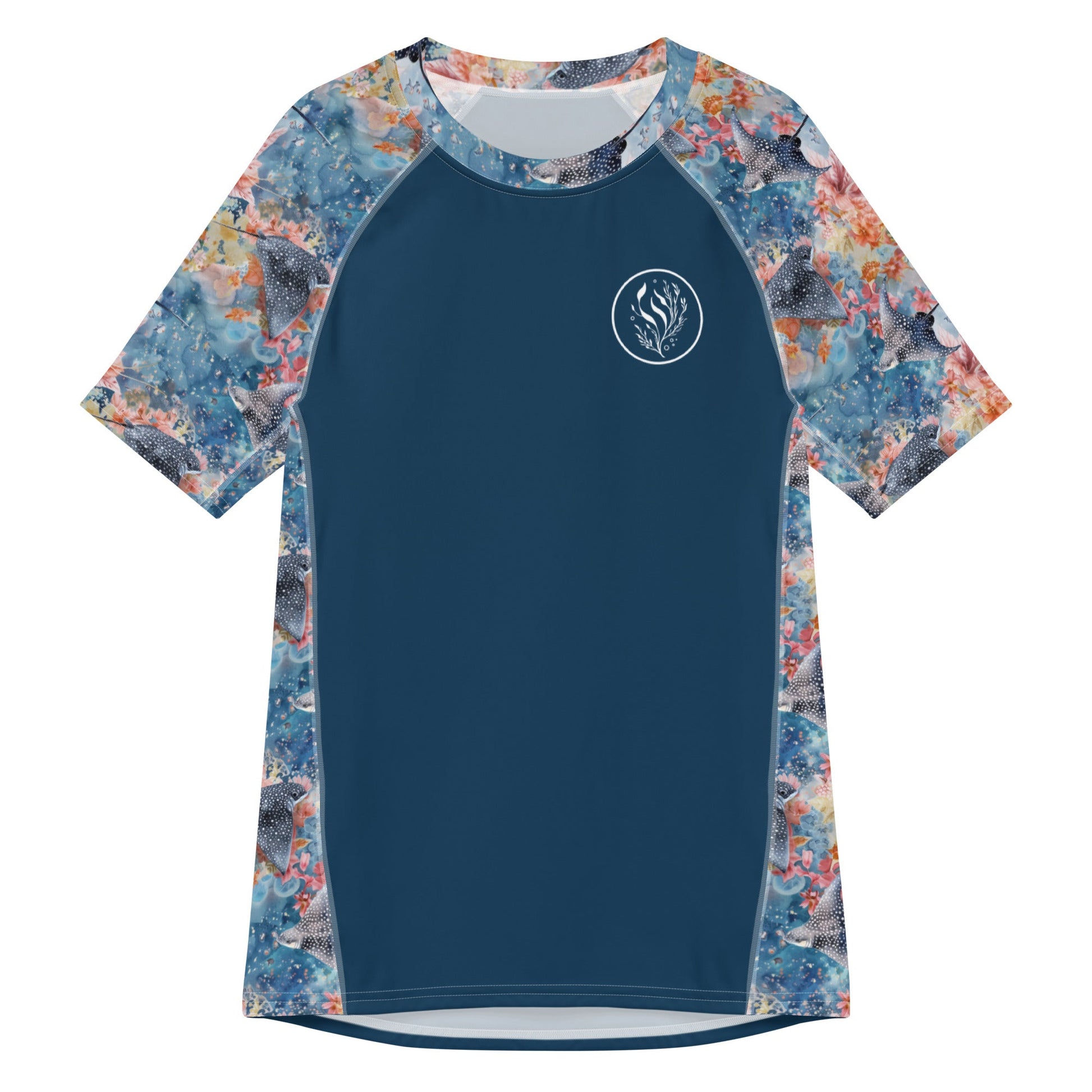 Spotted Eagle Ray Men’s Short Sleeve Swim Shirt - 