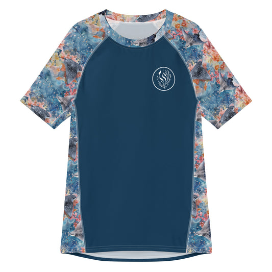 Spotted Eagle Ray Men’s Short Sleeve Swim Shirt - 