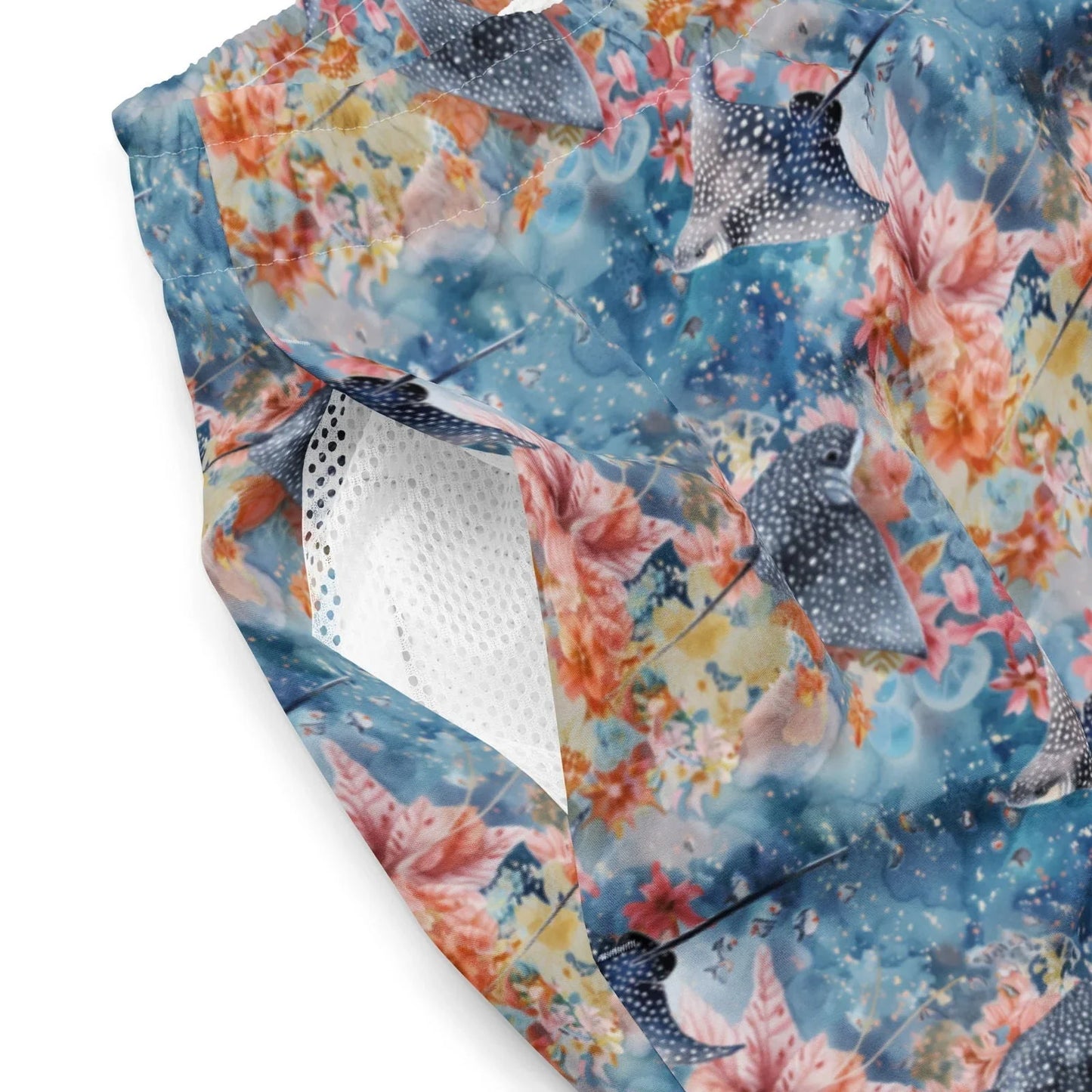 Spotted Eagle Ray Men's Swim Trunks - 