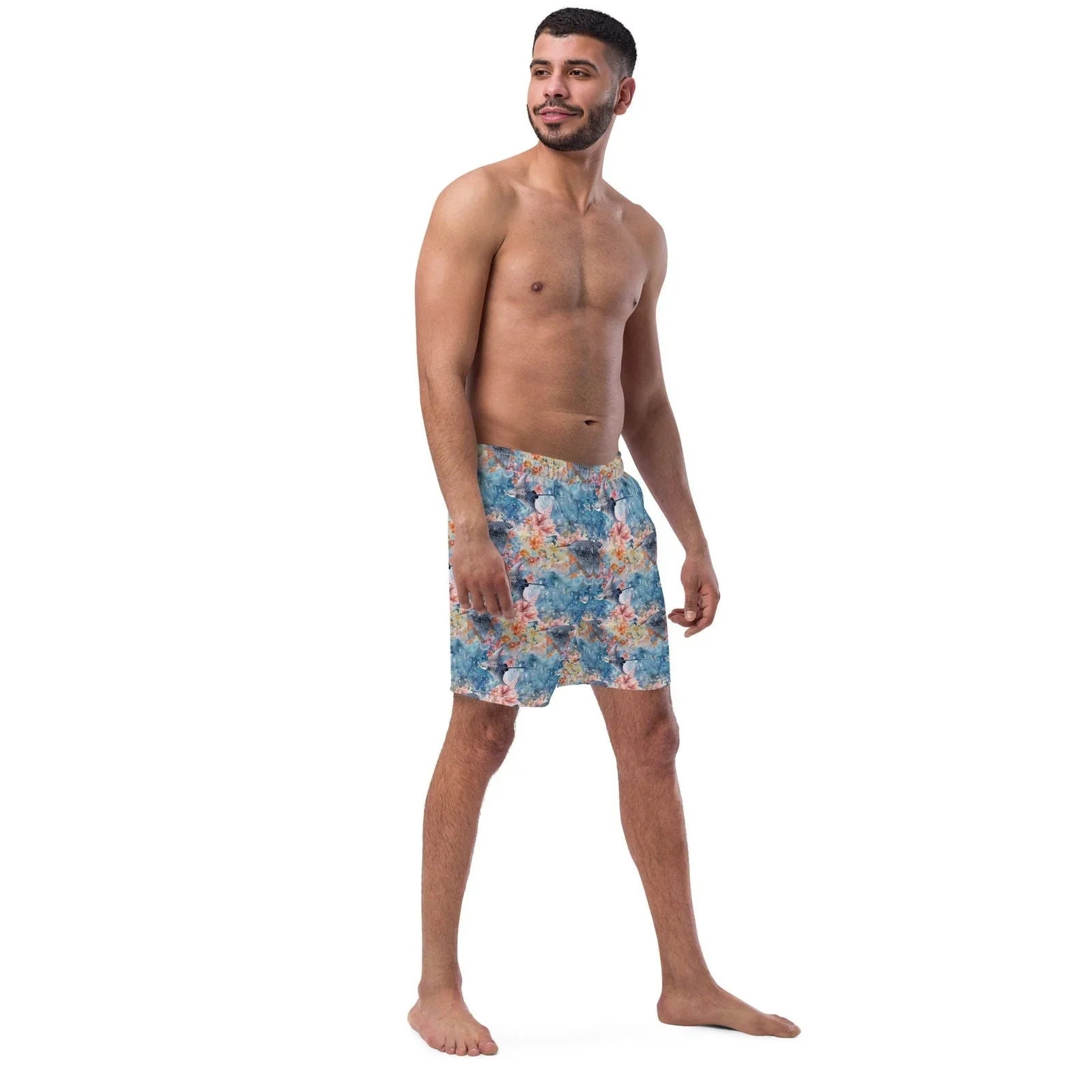 Spotted Eagle Ray Men's Swim Trunks - 