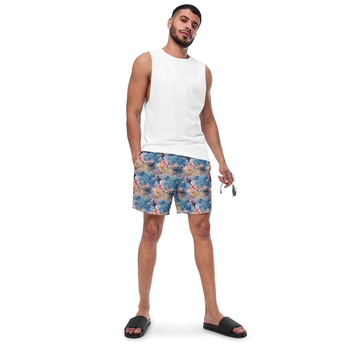Spotted Eagle Ray Men's Swim Trunks - 