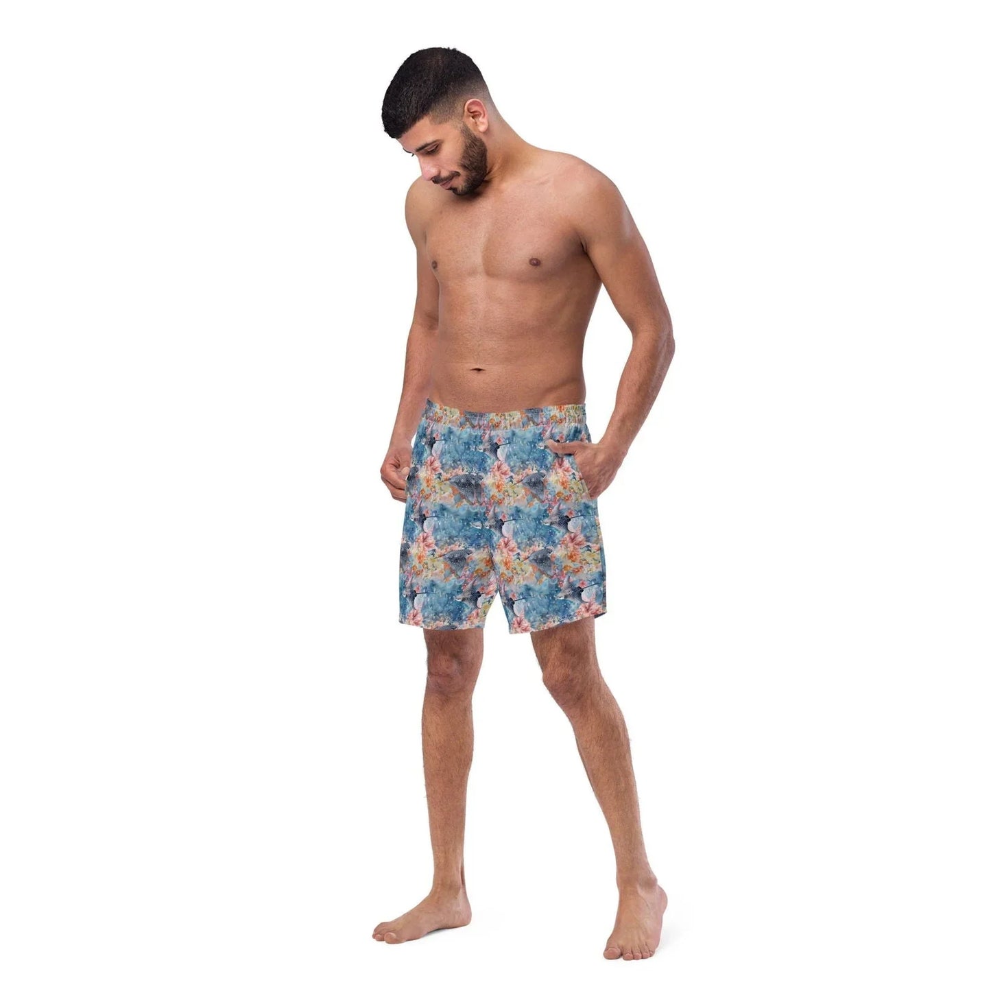 Spotted Eagle Ray Men's Swim Trunks - 