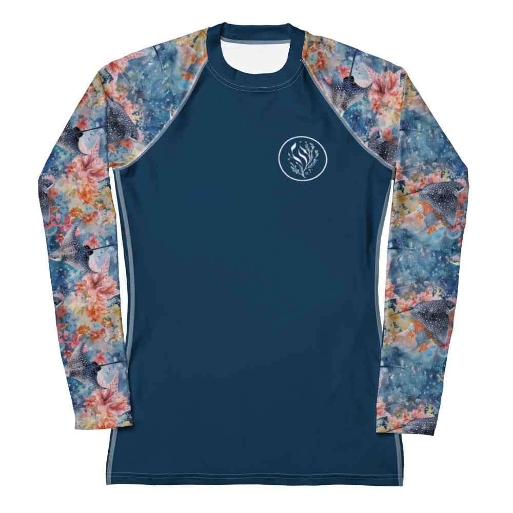 Spotted Eagle Ray Women's Rash Guard Solid - 
