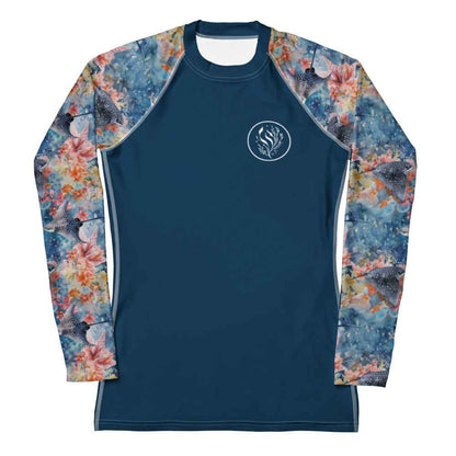 Spotted Eagle Ray Women's Rash Guard Solid - 