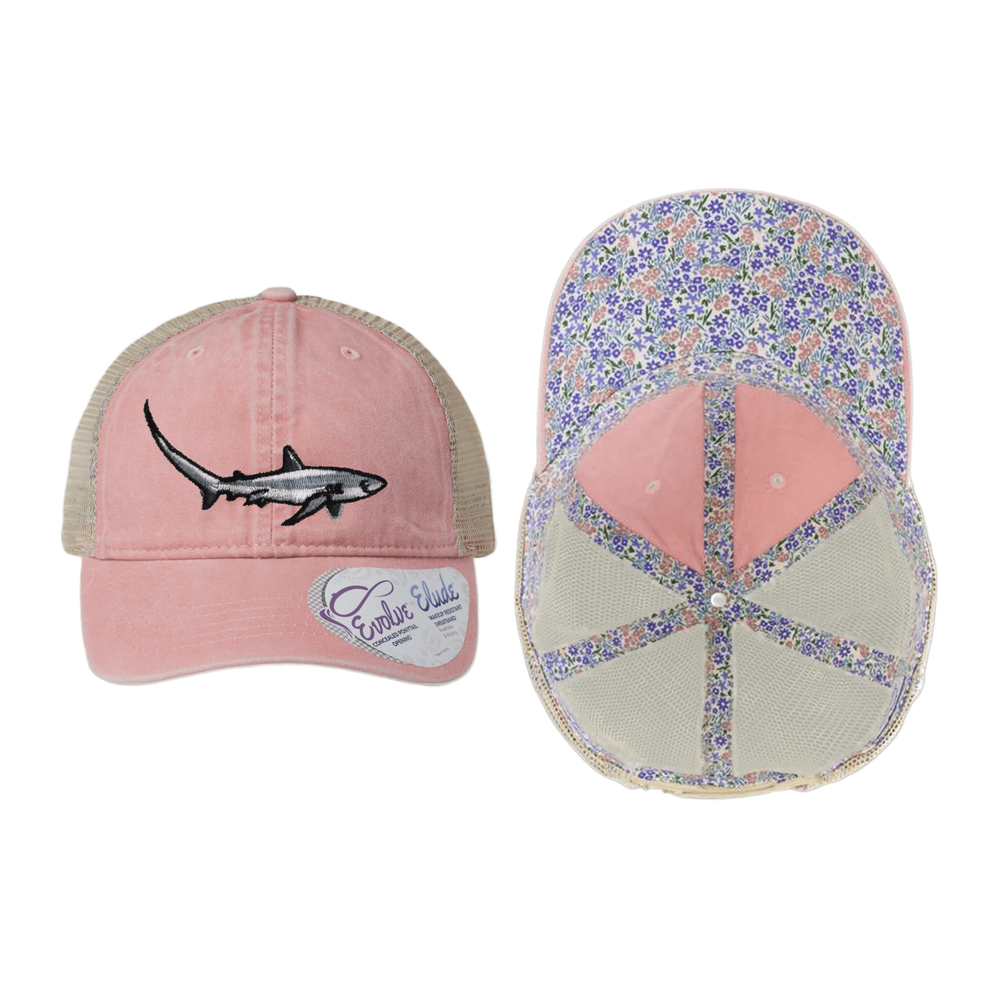 Thresher Shark Ponytail Mesh Cap - 