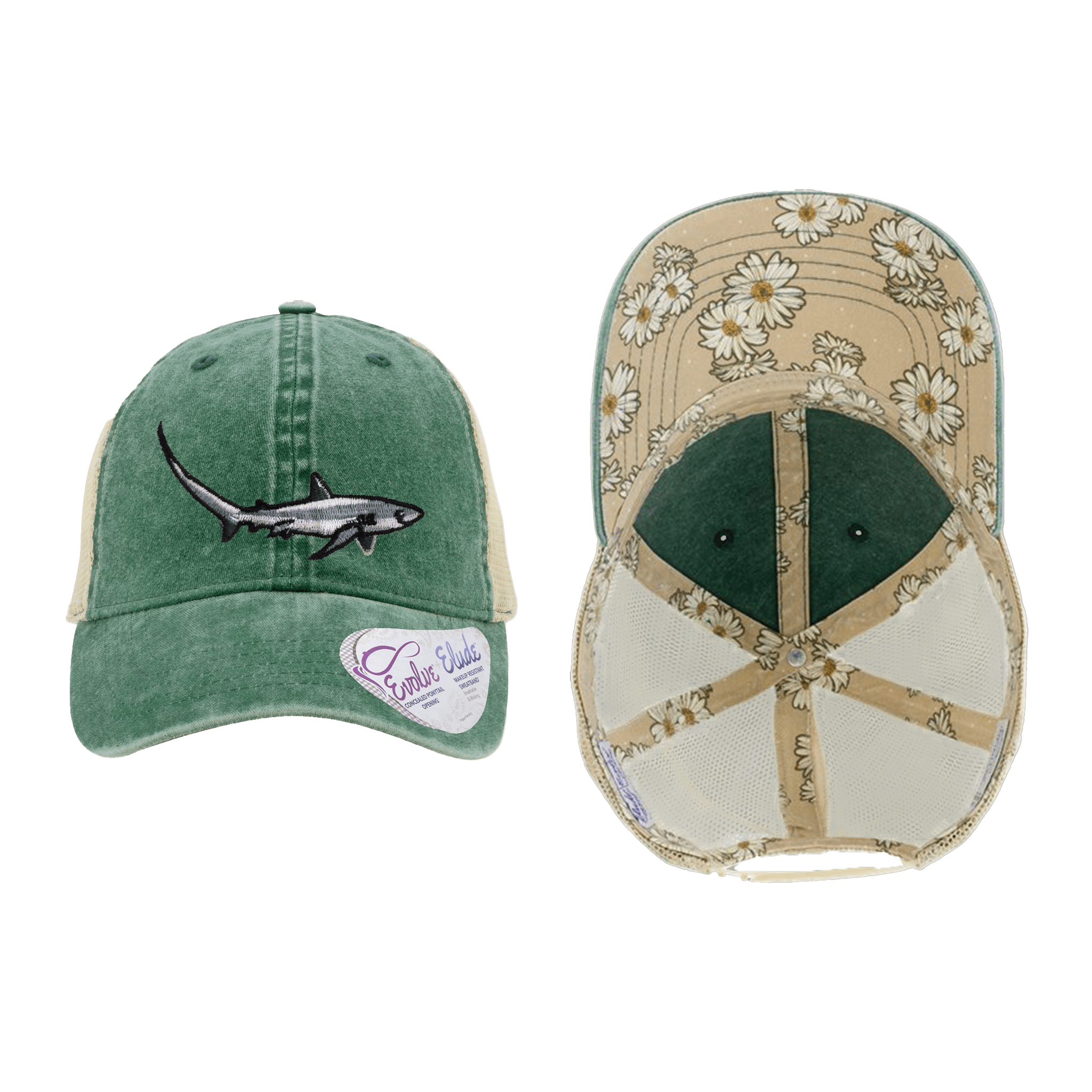 Thresher Shark Ponytail Mesh Cap -  - ["hat","shark","women"]