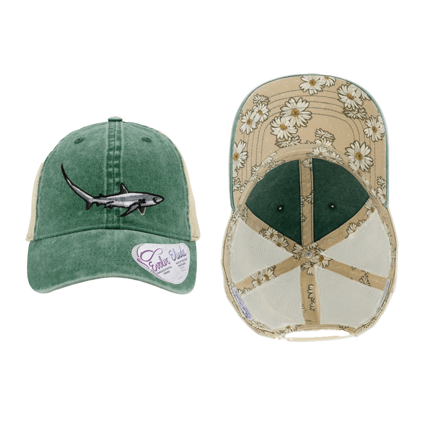 Thresher Shark Ponytail Mesh Cap - 