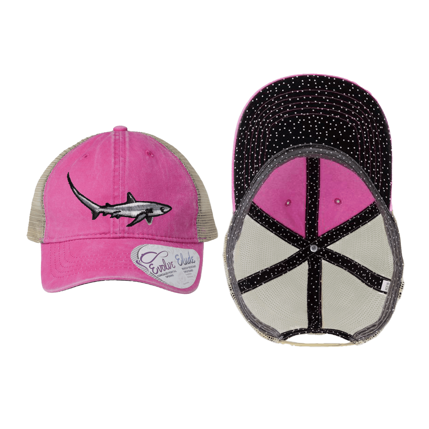 Thresher Shark Ponytail Mesh Cap - 