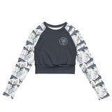 Moonlight Manta Eco Cropped Rash Guard Solid -  - ["Moonlight Manta","rash guard","ray","Wildlife","women"]