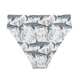 Tiger Shark Bloom Eco High-Waisted Bikini Bottom -  - ["shark","swim","Tiger Shark Bloom","women"]