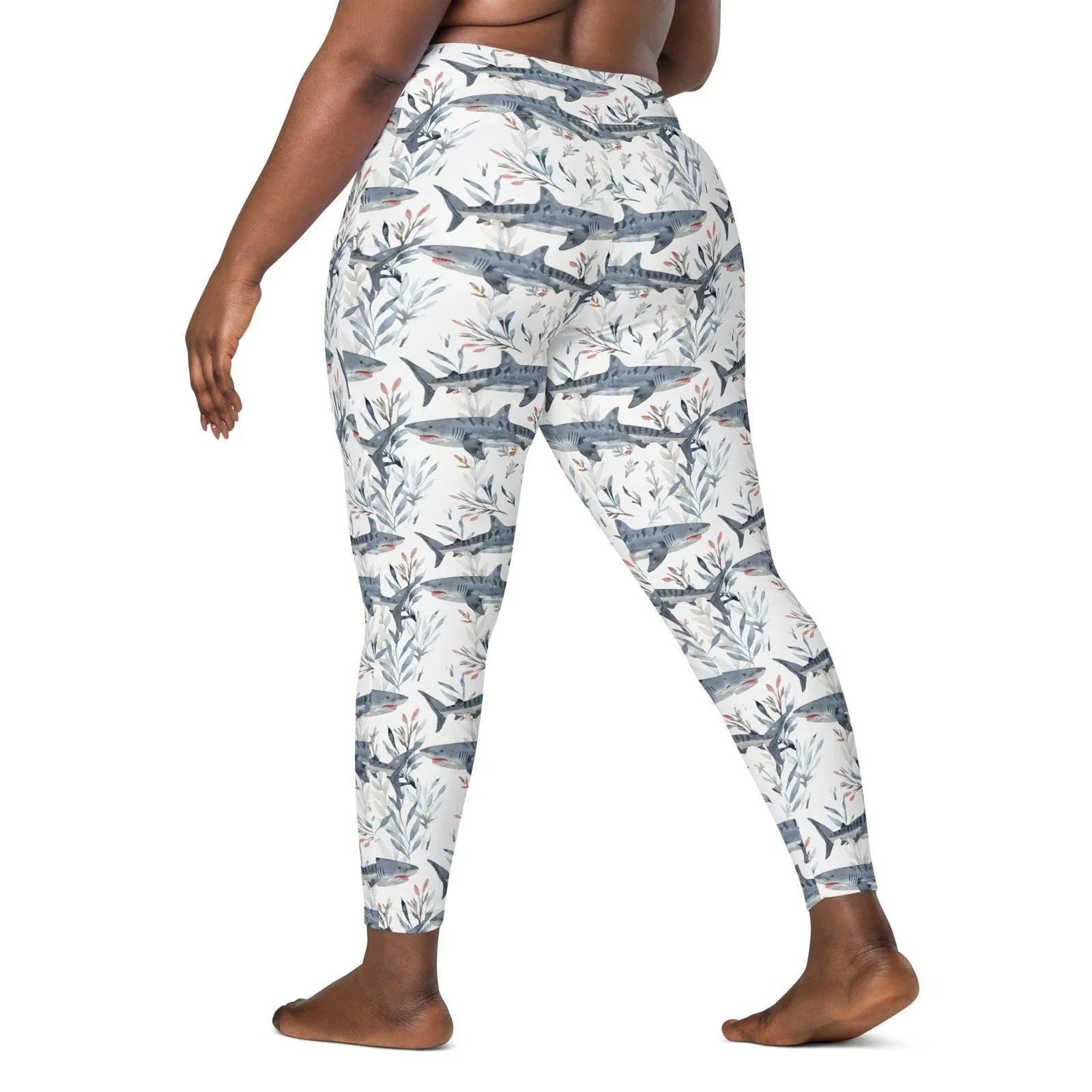 Tiger Shark Bloom Eco Swim Leggings With Pockets - 