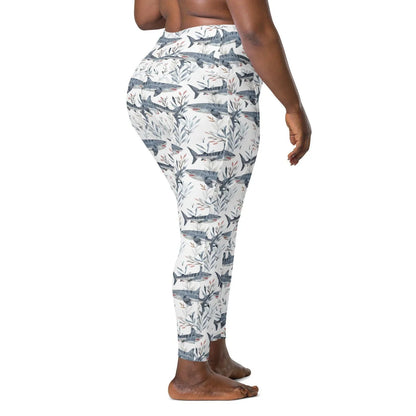 Tiger Shark Bloom Eco Swim Leggings With Pockets - 