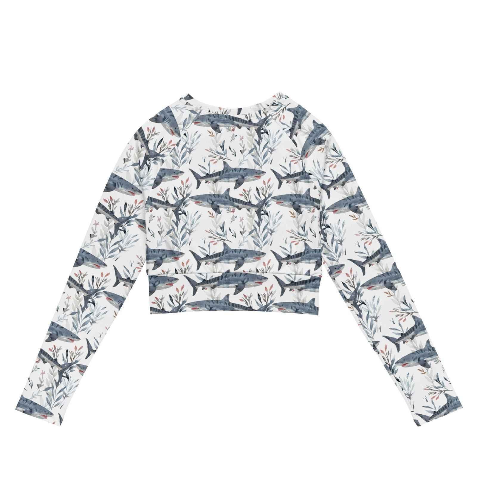Tiger Shark Bloom Eco Cropped Rash Guard - 