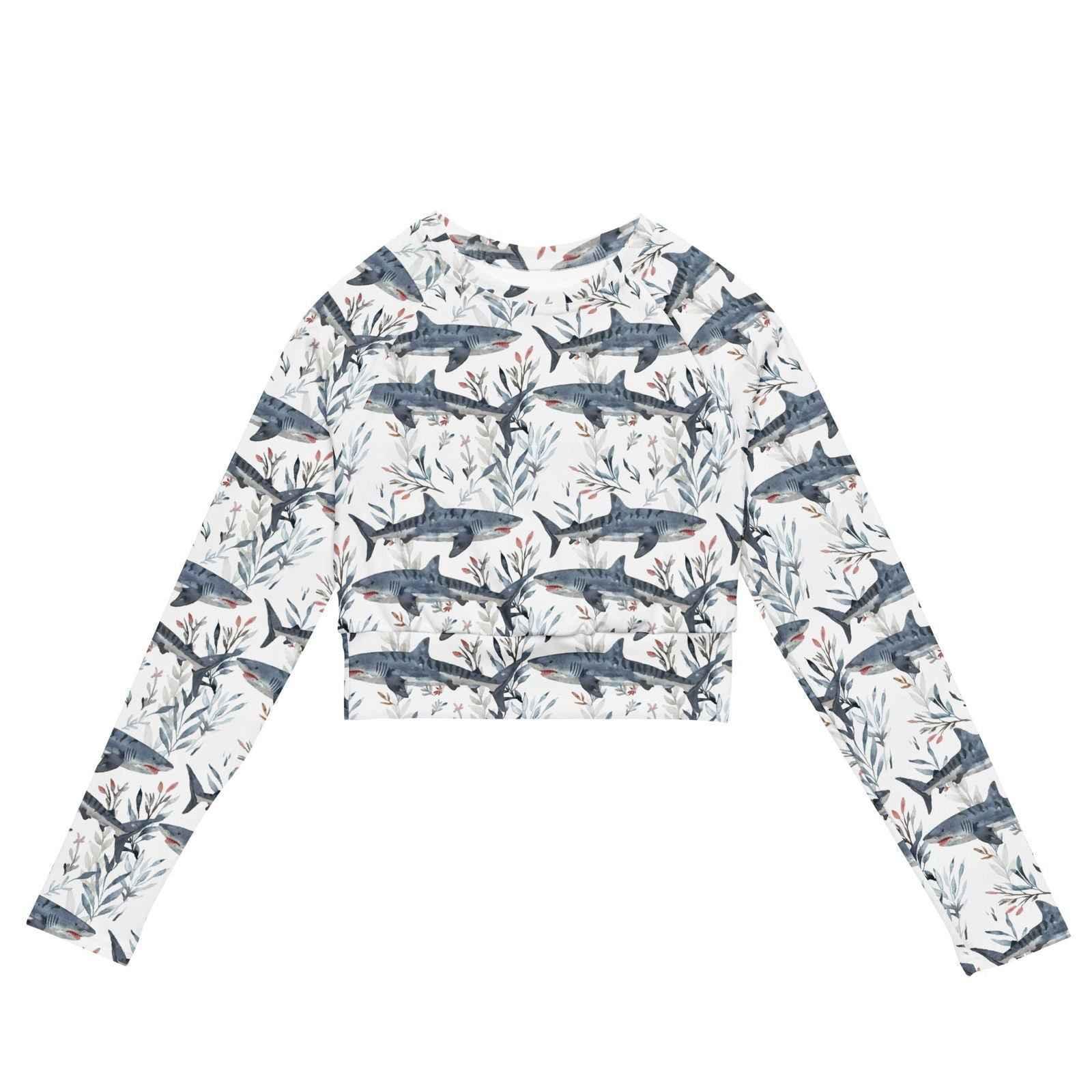 Spotted Eagle Ray Eco Cropped Rash Guard - 