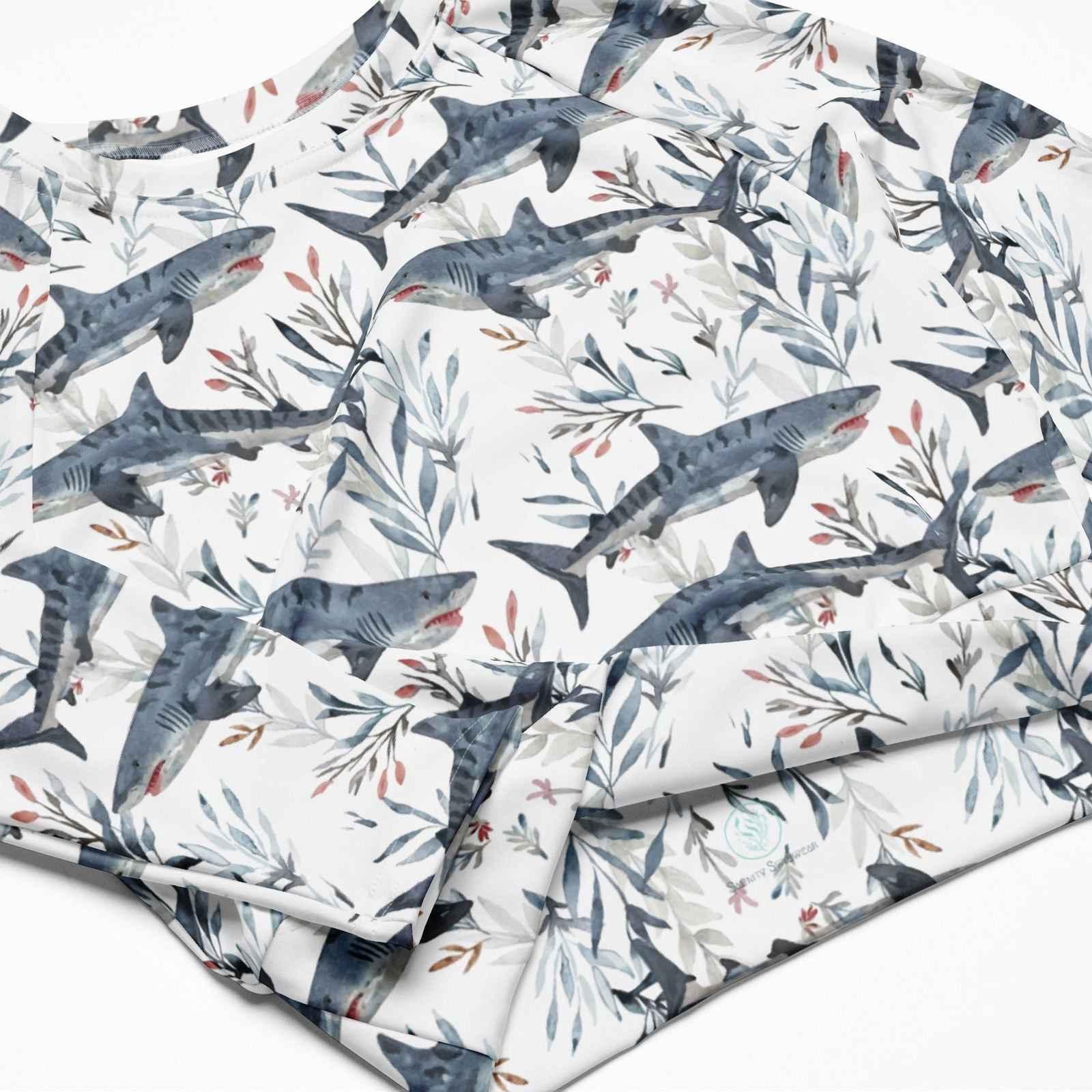 Tiger Shark Bloom Eco Cropped Rash Guard - 